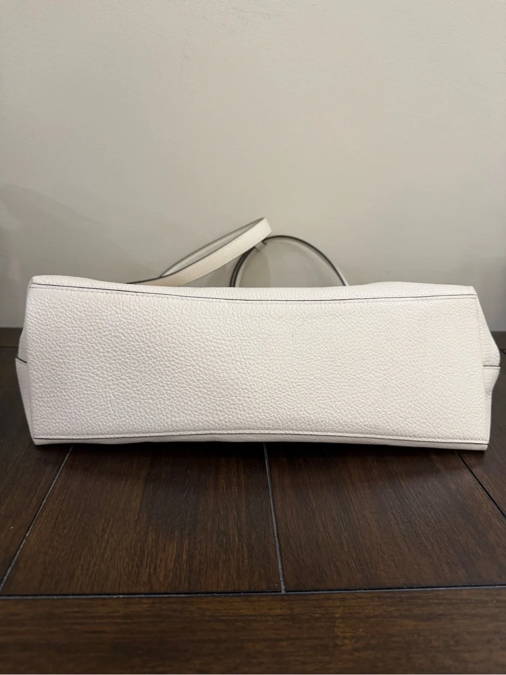 Coach Pebbled Leather Satchel in Beige